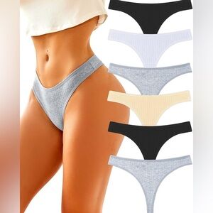 FINETOO Cotton Thongs for Women